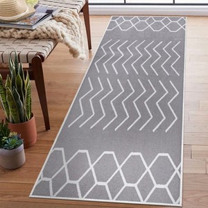 Sussexhome Non Skid Cotton Washable Laundry Room Indoor Runner Rug, 20" x 59" - 1 of 4