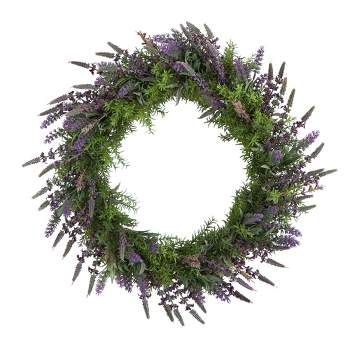 Nearly Natural 24” Lavender Artificial Wreath