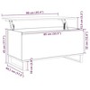 vidaXL Coffee Table Black Engineered wood, Metal Medium - 4 of 4