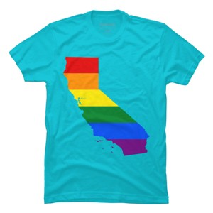 Adult Design By Humans California State Pride Flag By Galvanized T-Shirt - 1 of 2