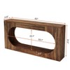 HDZNVF 63in Farmhouse Console Table with Scalloped Edge Narrow 2-Tier Wooden Sofa Table Behind Couch - 4 of 4