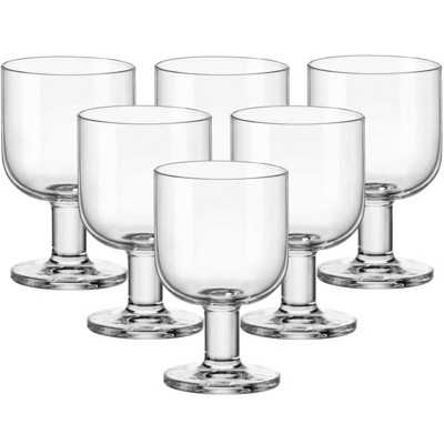 Bormioli Rocco Hosteria Medium Stackable Wineglasses, 6-Piece, 6.75 oz.