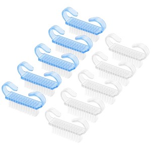 Unique Bargains Durable Horn Nail Cleaning Brush Small 10 Pcs - 1 of 4