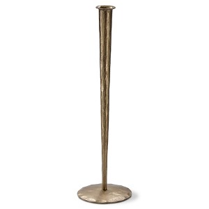 TAG Ibiza Antique Gold Forged Taper Holder Tall, 5.0L x 5.0W x 16.0H inches. - 1 of 2