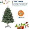4.5-9ft Artificial Christmas Tree, Green Artificial Christmas Tree with Branch Tips & Metal Stand, Xmas Decorations for Living Room Office Party - 4 of 4