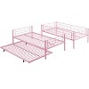 Sapphtopaz Space-Saving Metal Bunk Bed for Teens/Adults, Simple Bed Frame with Guardrails No Box Spring Needed for Bedroom, Kids Room - 3 of 4