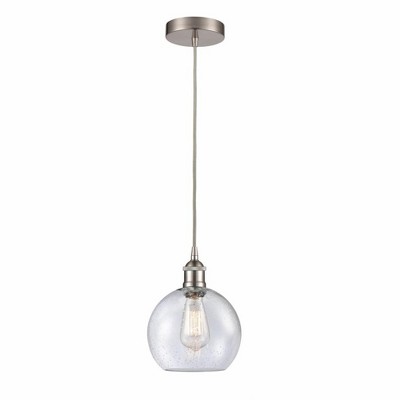 Athens - 1 Light Cord Hung Mini Pendant In Industrial Style-10.75 Inches Tall and 8 Inches Wide