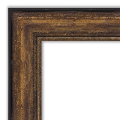 Antiqued Bronze and Black Polystyrene Rectangular Wall Frame
