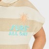 Grayson Mini Toddler Boys' French Terry Striped Hoodie T-Shirt - Beige - 2 of 3