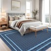 Area Rugs for Living Room Bedroom Farmhouse Bordered Braided Print Rug Geometric Soft Low Pile Non-Slip Area Rug - 2 of 4
