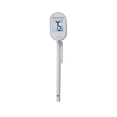 White Digital Meat Thermometer with Pivoting Display