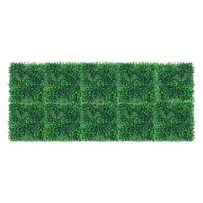 Artificial Boxwood Hedge Wall Panels, UV Resistant Greenery Privacy Backdrop for Indoor Outdoor Fence and Event Decor