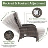 POCASSY Outdoor Recliner Chair, Wicker Adjustable Reclining Patio Lounge Chair with Cushion, Adjustable Backrest and Footrest, Ideal for Pool Deck - 2 of 4