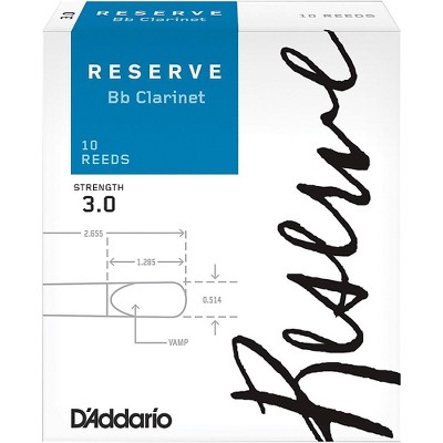 D'Addario Woodwinds Reserve Bb Clarinet Reeds 10-Pack