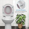 Toilet Seat with Toddler Seat Built In, Round Slow Close Magnetic Lid, Fits Adults and Kids, Potty Training Seat for Family Bathroom, Pink - 4 of 4