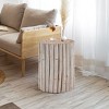 NicBex Natural Cylinder Wooden Coffee Table Decor,Small End Table for Living Room,Living Room Furniture - 3 of 4