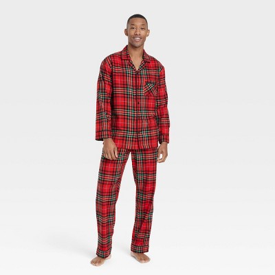 Men's Holiday Tartan Plaid Flannel Matching Family Pajama Set - Wondershop™ Red