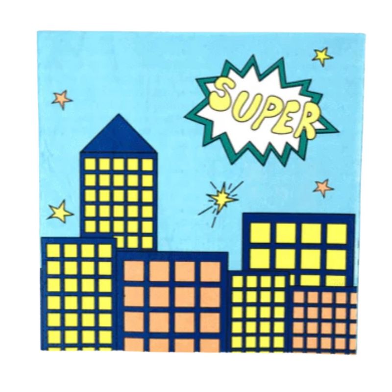 Anna + Pookie 20ct Green Superhero Disposable Paper Party Napkins, 1 of 4