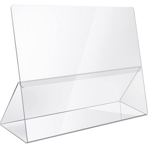 Durable Acrylic Cookbook Stand Transparent Easy Viewing iPad/Tablet Holder, Great for Cooking/Baking Without Making Your Cook Book Dirty. - 1 of 4