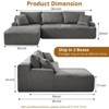 Cloud Couch with L-Shaped Chaise,  No Assembly Required, Corduroy Sectional Couch for Living Room, Apartment, and Small Space - 2 of 4