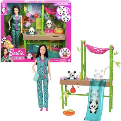 Barbie Panda Care And Rescue Playset With Color change And 20 Pc