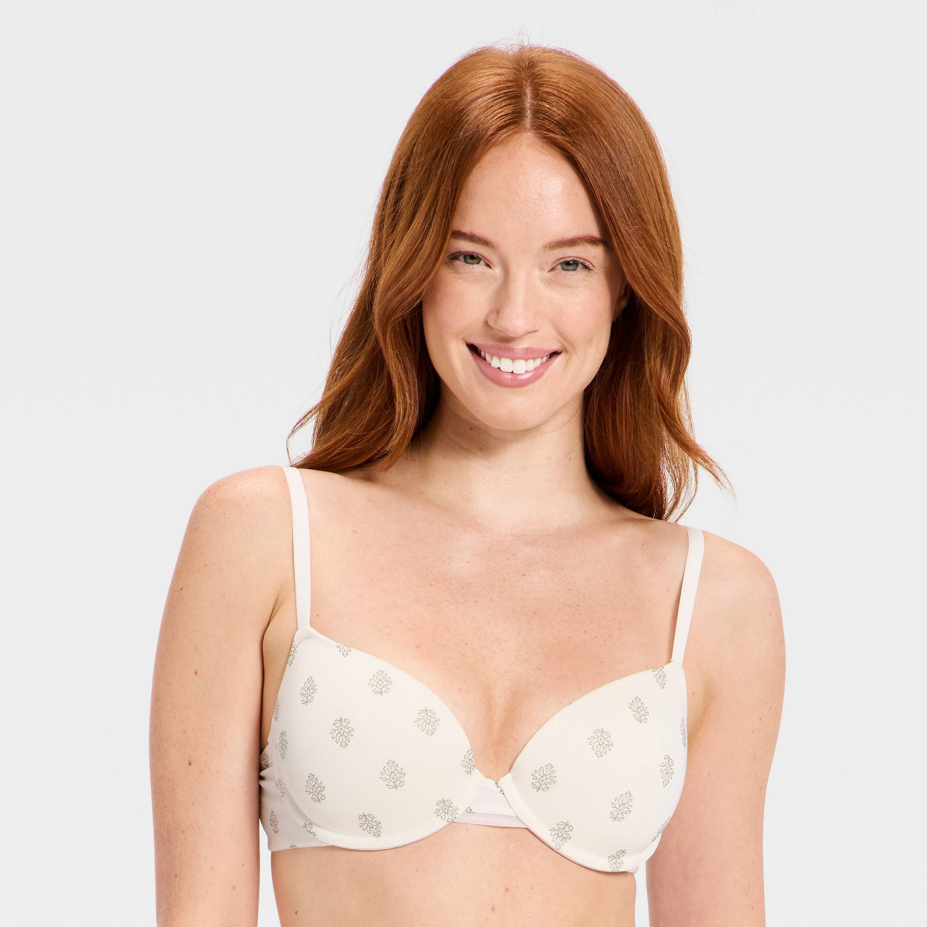 Women's Cotton Lightly Lined Demi T-Shirt Bra - Auden™ White 36C