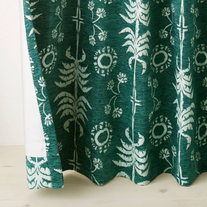 1pc Blackout Palm Frond Chenille Jacquard Window Curtain Panel - Opalhouse™ designed with Jungalow™, 4 of 10