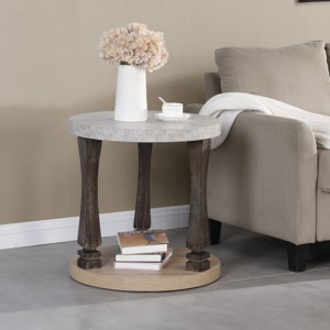 Cozy Minimalist Round Coffee Table Wooden Legs Solid Wood Bedside Table, Solid Wood Coffee Table,Modern Coffee Table Round Table Tea Table-Cuddlewood - 1 of 4