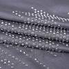 Grey Shimmer Faux Silk Fabric Shower Curtain with Chic Sparkle Crystal Design,72x72 Inches - 3 of 4
