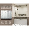 60x60 inch Frameless Sliding Bath Shower Door, 5/16 in. (8 mm) Clear Tempered Glass, Stainless Steel Frame - 2 of 4