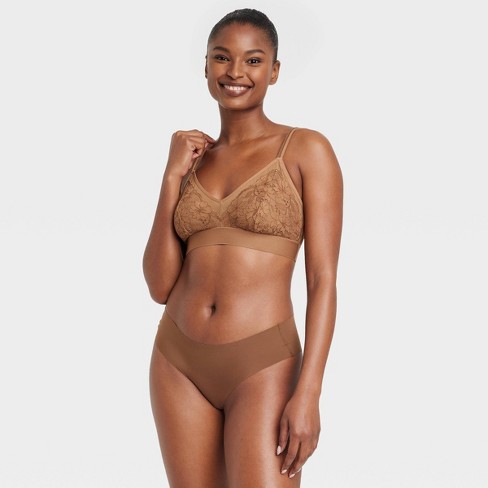 Women's Laser Cut Cheeky Underwear - Auden™ Cocoa M