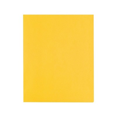 Staples School Grade 2 Pocket Folder with Fasteners Yellow 25/Box 27546-CC