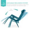 Best Choice Products Folding Zero Gravity Recliner Patio Lounge Chair w/ Canopy Shade, Headrest, Tray - 3 of 4