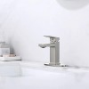 LunaLulink Brushed Nickel Single Handle Bathroom Faucet with Deck For 1 or 3 Holes,Laundry Vanity Sink Faucet with Two 9/16" Hoses - 2 of 4