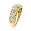 Ross-Simons 0.50 ct. t.w. Diamond Croissant Ring in 18kt Gold Over Sterling - 3 of 4
