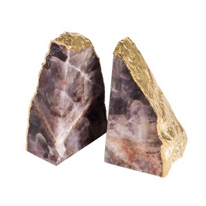 Dazzle Amethyst Bookends, Set of 2 - 1 of 4