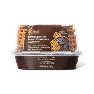 Brownie Batter Dessert Hummus with Pretzels - 4.53oz - Good & Gather™ - 1 of 3