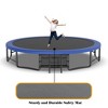 BestParts 16FT Outdoor Pumpkin Trampoline with Safety Net, Curved Poles, Basketball Hoop & Ladder, ASTM Certified - 3 of 4