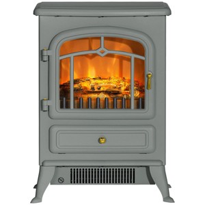 SEVOBAL Fireplace Insert Heater Mantel 3D Flame Fireplace Stove Bottom Air Outlet Fire Place Panoramic Fire Place Heater, Gray, 17.7"*13.2"*22.2" - 1 of 4
