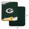NFL Green Bay Packers Diagonal Ghost Checker Double Sided Ultra Cozy Blanket - 3 of 3