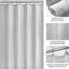 iDESIGN 72"x72" Slub Striped Shower Curtain: Woven Polyester, Machine Washable, Buttonhole Top - 2 of 4