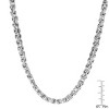 Steeltime Men's stainless steel byzantine necklace. Color Options: Multicolored, Gold/Brown, Silver, Blue/Black, Blue/Gold - 3 of 4