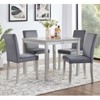 Aukfa 5 Piece Square Dining Table Set with 4 Upholstered Chairs for Kitchen, Dining Room,Sliver Grey - 2 of 4