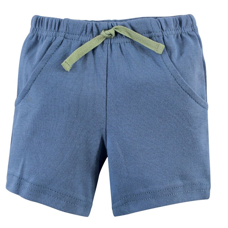 Hudson Baby Infant Boy Cotton Bodysuit, Shorts and Shoe 3pc Set, Gone Surfing, 5 of 6