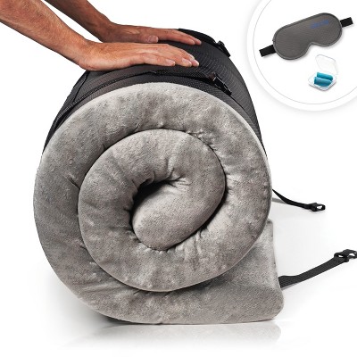 Zermatte Memory Foam Camping Mattress Pad | Portable Roll Up Mat for Tent, Car | Single, Twin, Kids Guest Bed w/Removable Waterproof Cover, Travel Bag