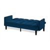 Sapphtopaz Convertible Couches for Living Room 3-Seater Velvet Upholstered Tufted Sofa with Adjustable Backrest & Plastic Legs Sofa for Bedroom - 3 of 4