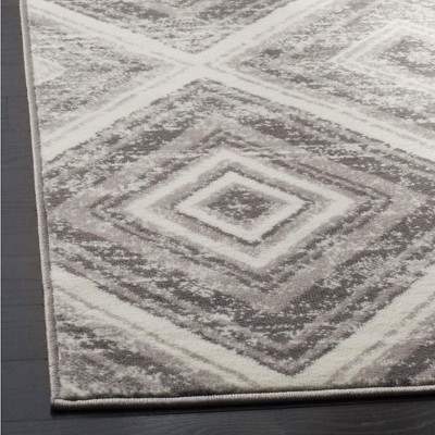 Contemporary Medallion 4' x 6' Reversible Gray Area Rug