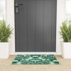 Avenie Unicorn Damask Green Welcome Mat -Society6 - 2 of 3