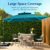 Best Choice Products 9x12ft 2-Tier Square Outdoor Solar LED Cantilever Umbrella w/ 360-Rotating Base  – - 4 of 4
