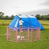 LAOTIES 24" Metal Dog Playpen,8 Panel Foldable Pet Exercise Fence with Door,Heavy Duty Indoor Play Yard for Dogs And Small Animals - 3 of 4